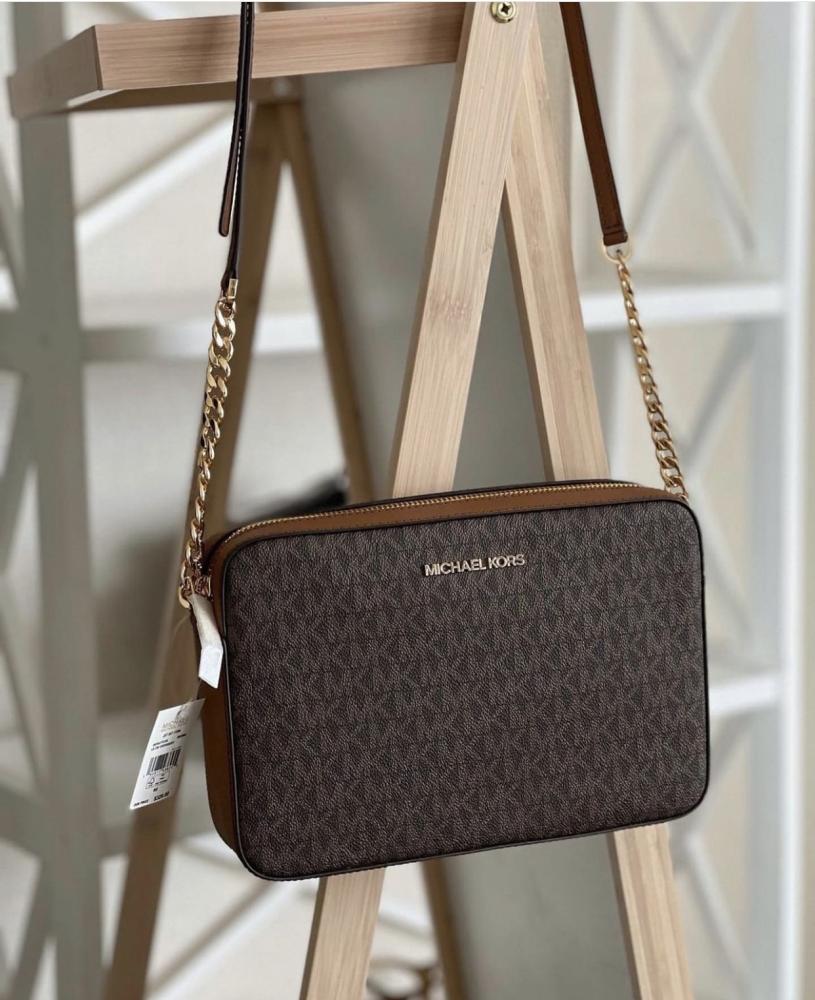 Jet Set Large Printed Logo Crossbody Bag