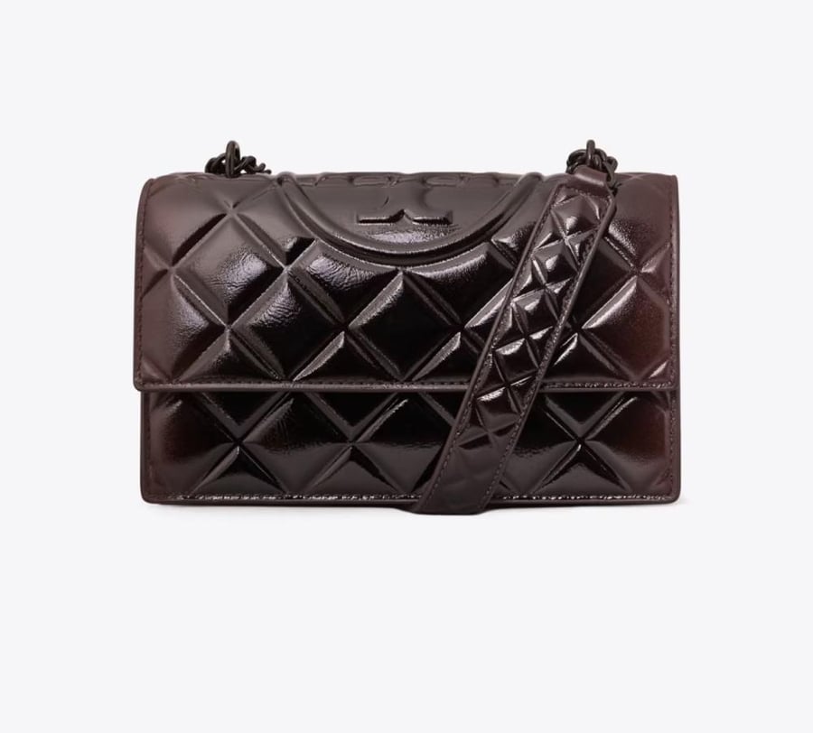 SMALL FLEMING PATENT SHOULDER BAG