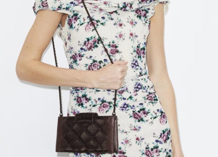 MINI FLEMING PATENT CROSSBODY