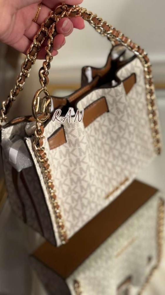 Mk Mina Small Signature Logo Chain Crossbody Bag