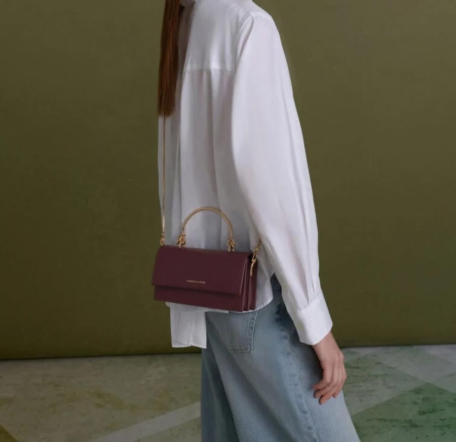 ‏Kristine Sculptural-Handle Long Wallet