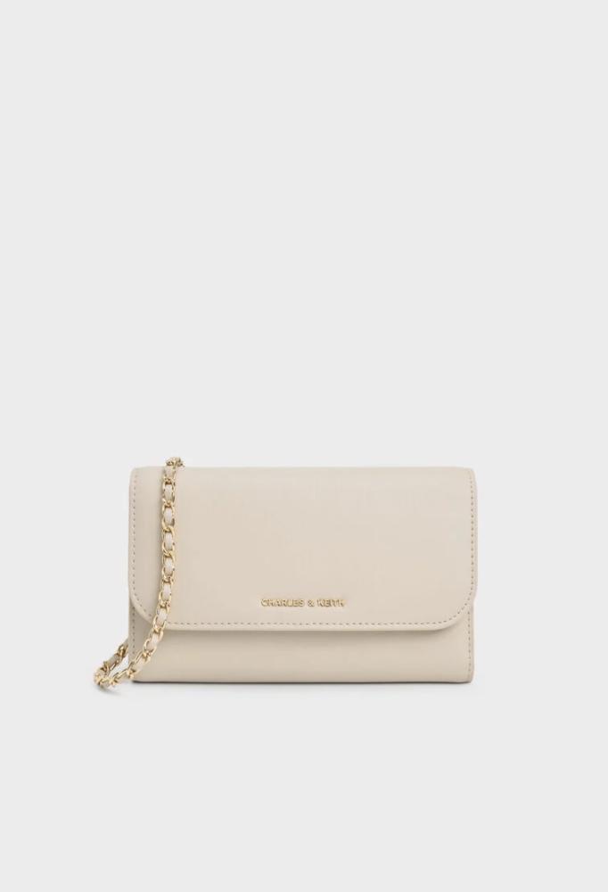 Octavia Front Flap Long Wallet - Ivory