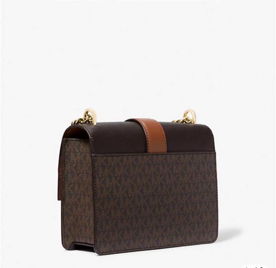 Greenwich Small Color-Block Signature Logo Crossbody Bag