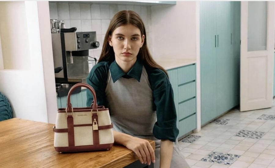 Mini Scottie Canvas Tote Bag - Brick
