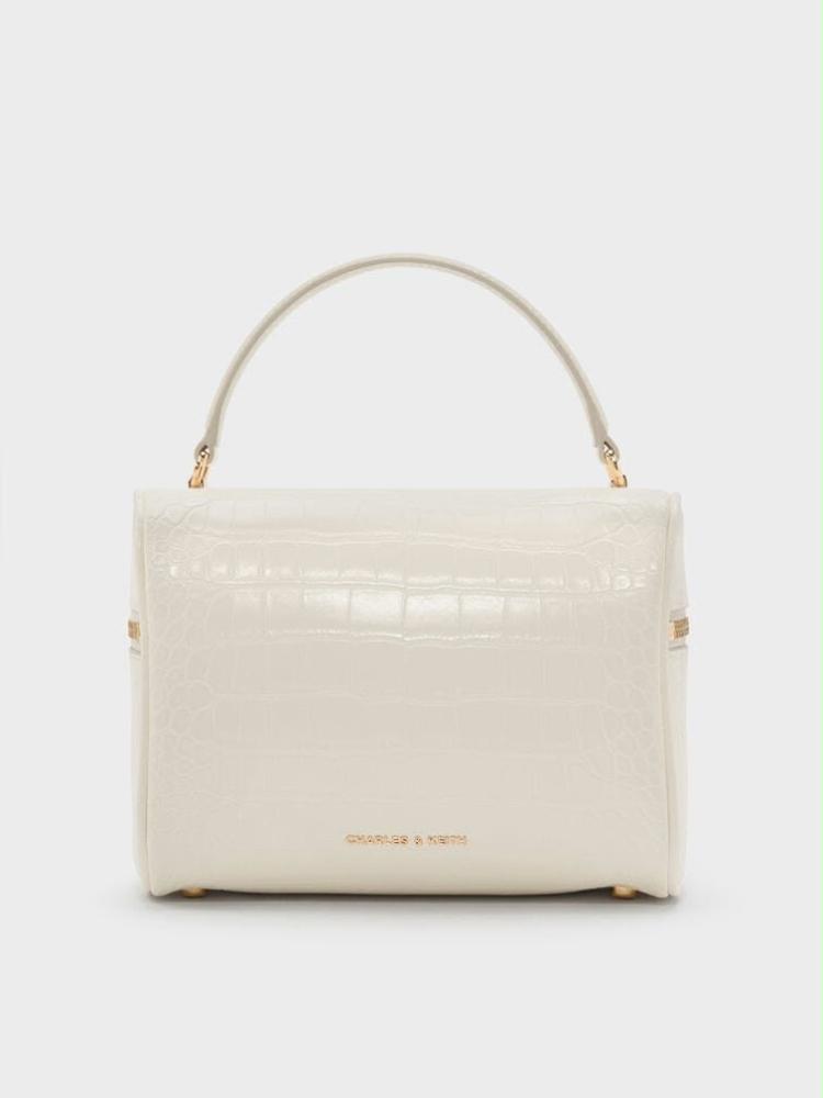 Pansy Croc-Effect Vanity Bag