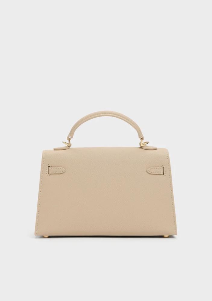 Tricha Knotted-Belt Top Handle Bag - Sand Beige