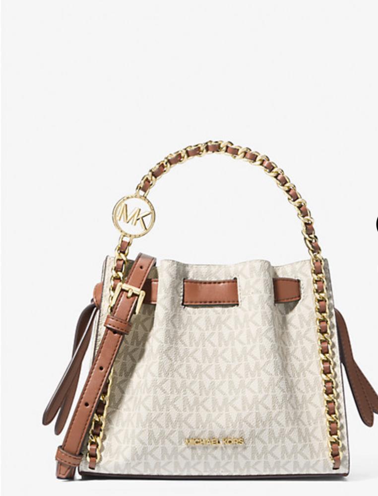 Mk Mina Small Signature Logo Chain Crossbody Bag