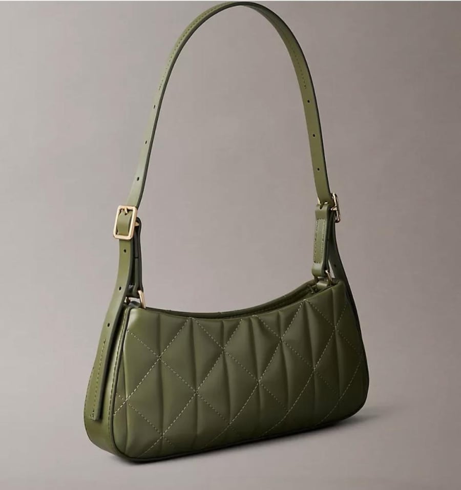 Quilted Emblem Logo Small Shoulder Bag