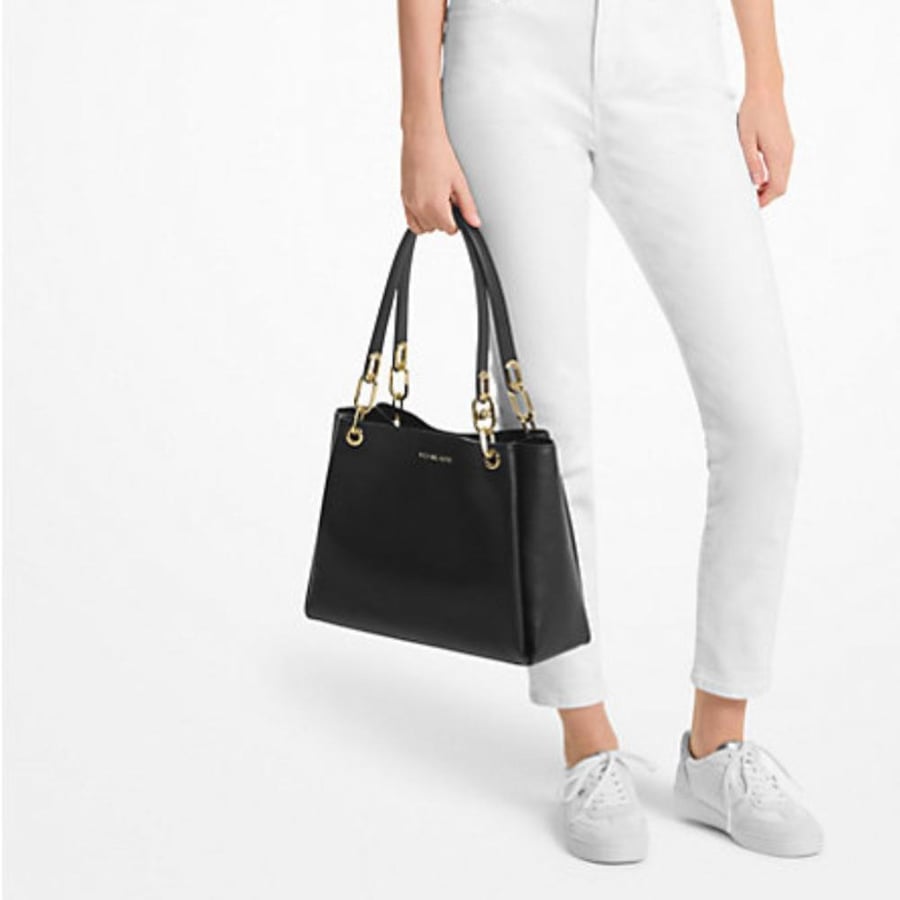 Trisha Large Pebbled Leather Shoulder Bag