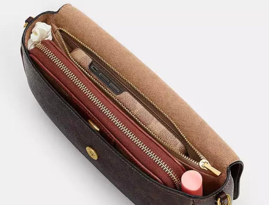 Brook Flap Chain Bag In Signature Canvas Coach
