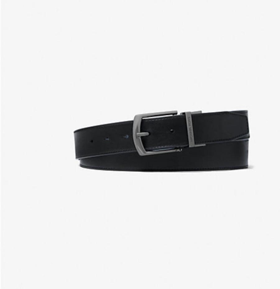Signature logo billfold wallet and belt gift set