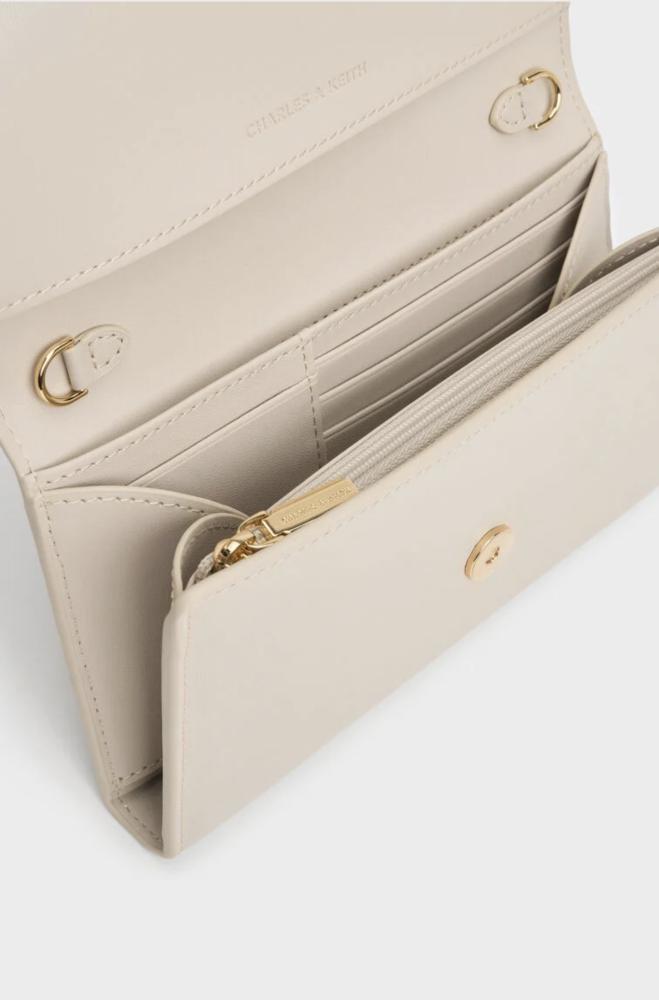 Octavia Front Flap Long Wallet - Ivory