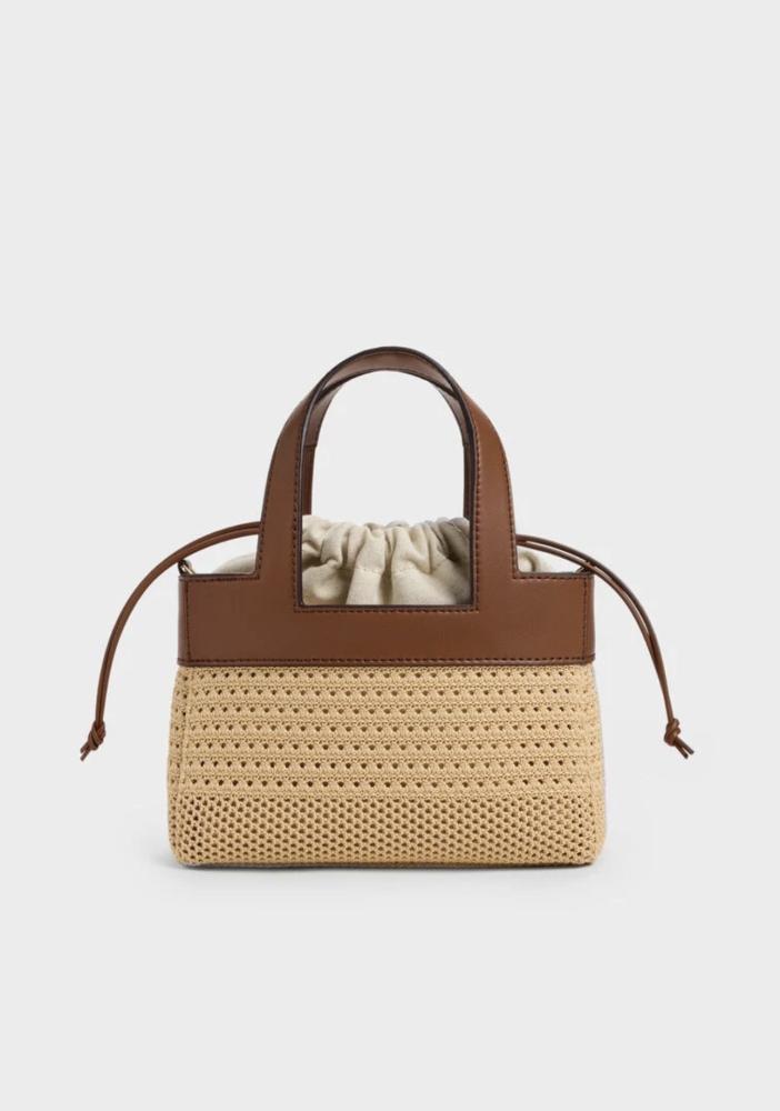 Girls' Ida Knitted Mini Bag - Beige
