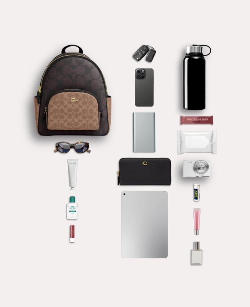 Court Backpack In Signature Canvas coach