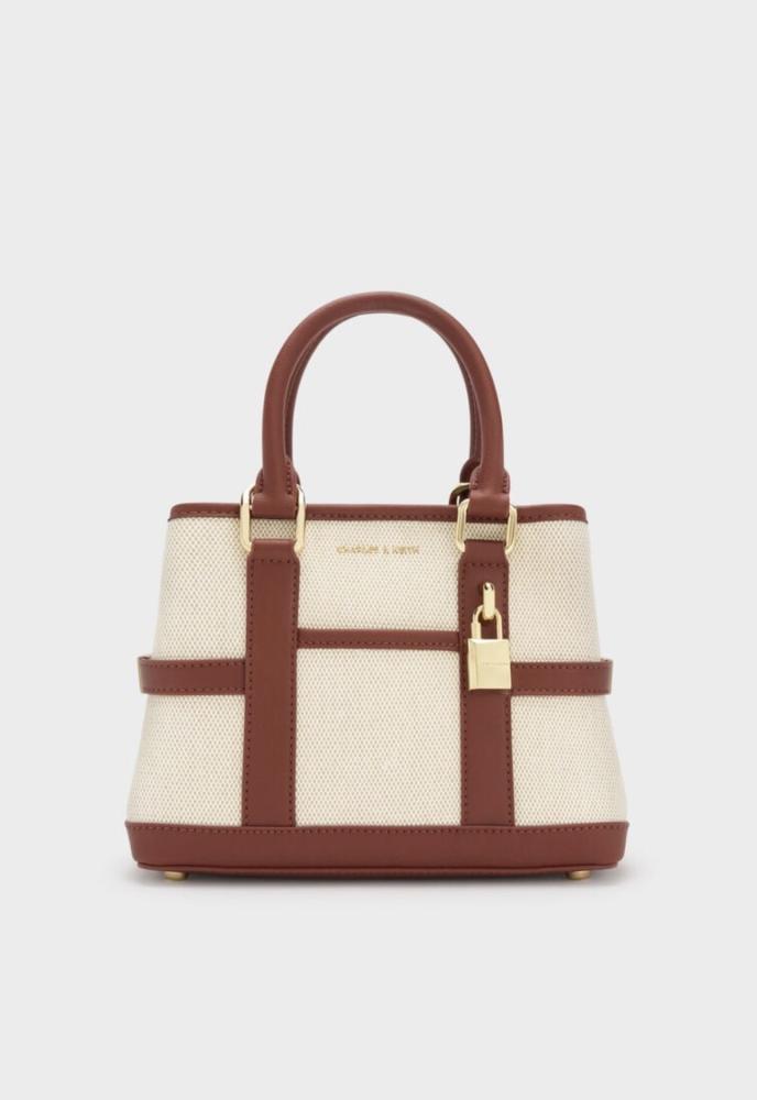 Mini Scottie Canvas Tote Bag - Brick
