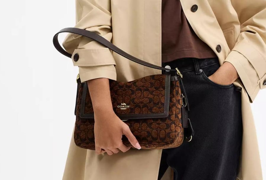 Ella Shoulder Bag In Signature صغيرة