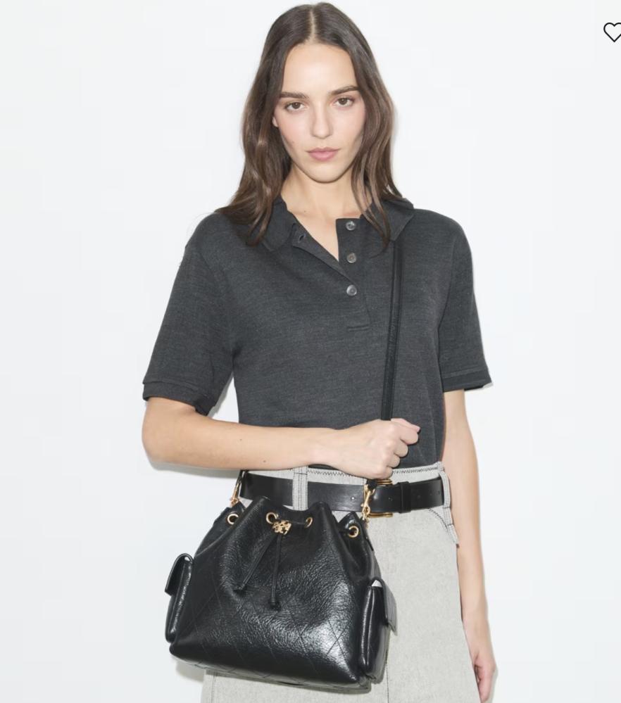 CHARLIE QUILTED DRAWSTRING SHOULDER BAG