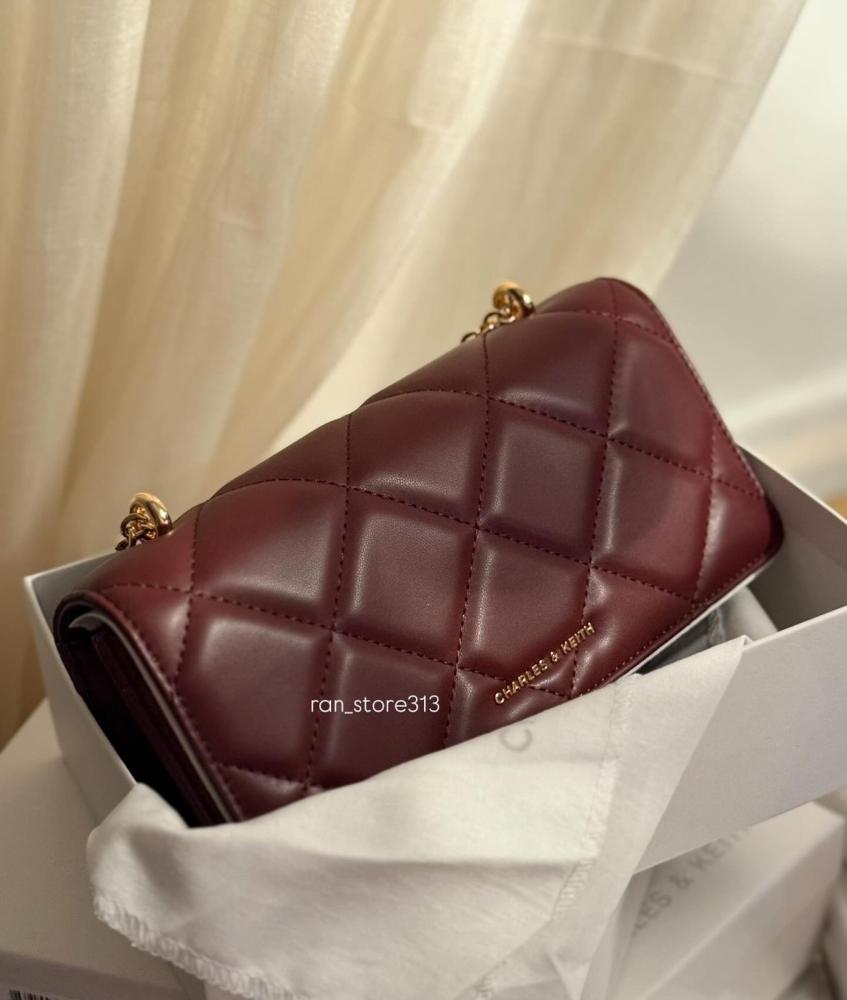 Paffuto Quilted Chain-Handle Long Wallet