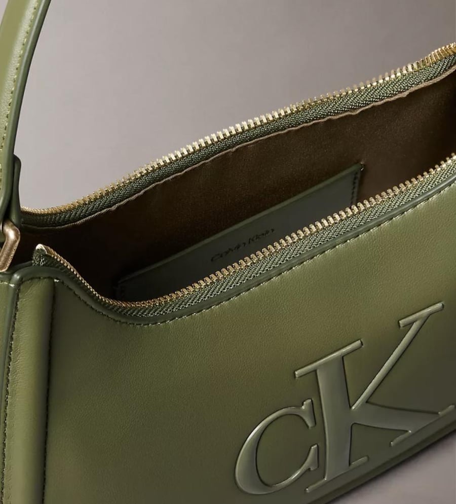 Embossed Monogram Shoulder Bag