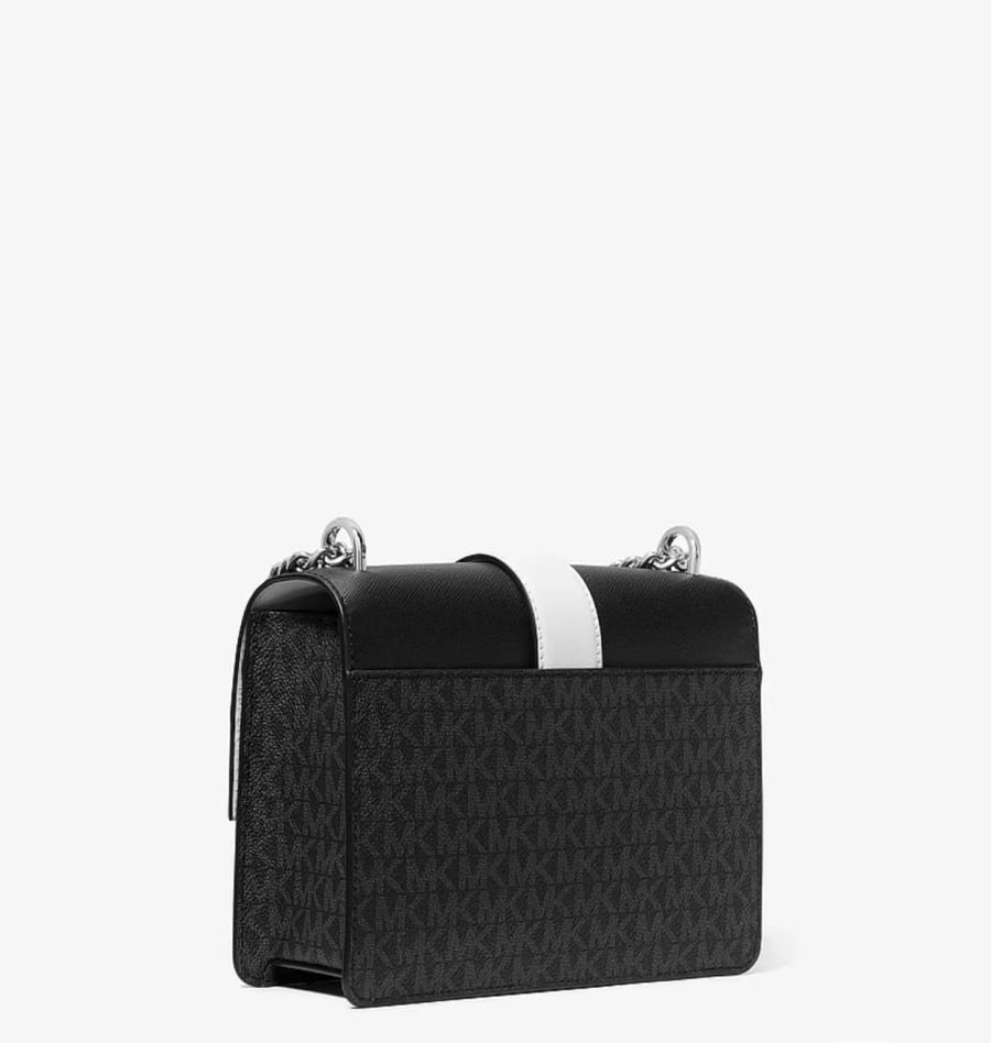Greenwich Small Color-Block Signature Logo Crossbody Bag