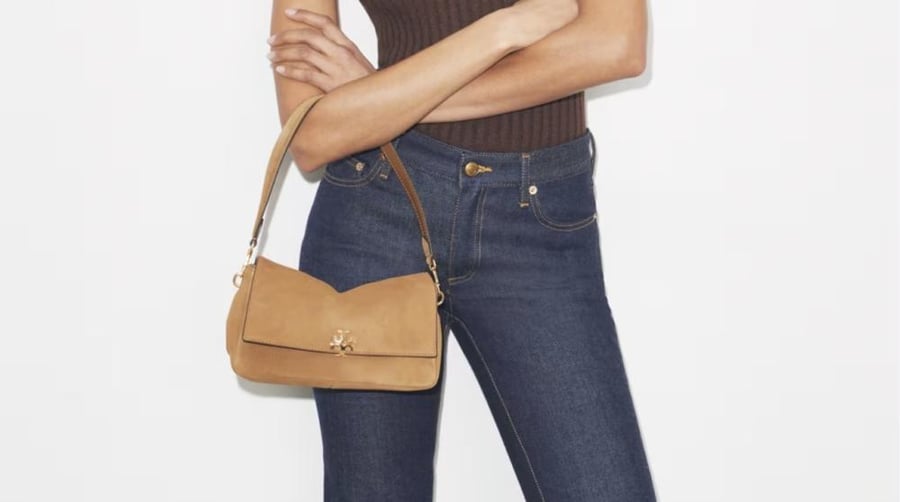 SMALL CHARLIE SUEDE SHOULDER BAG