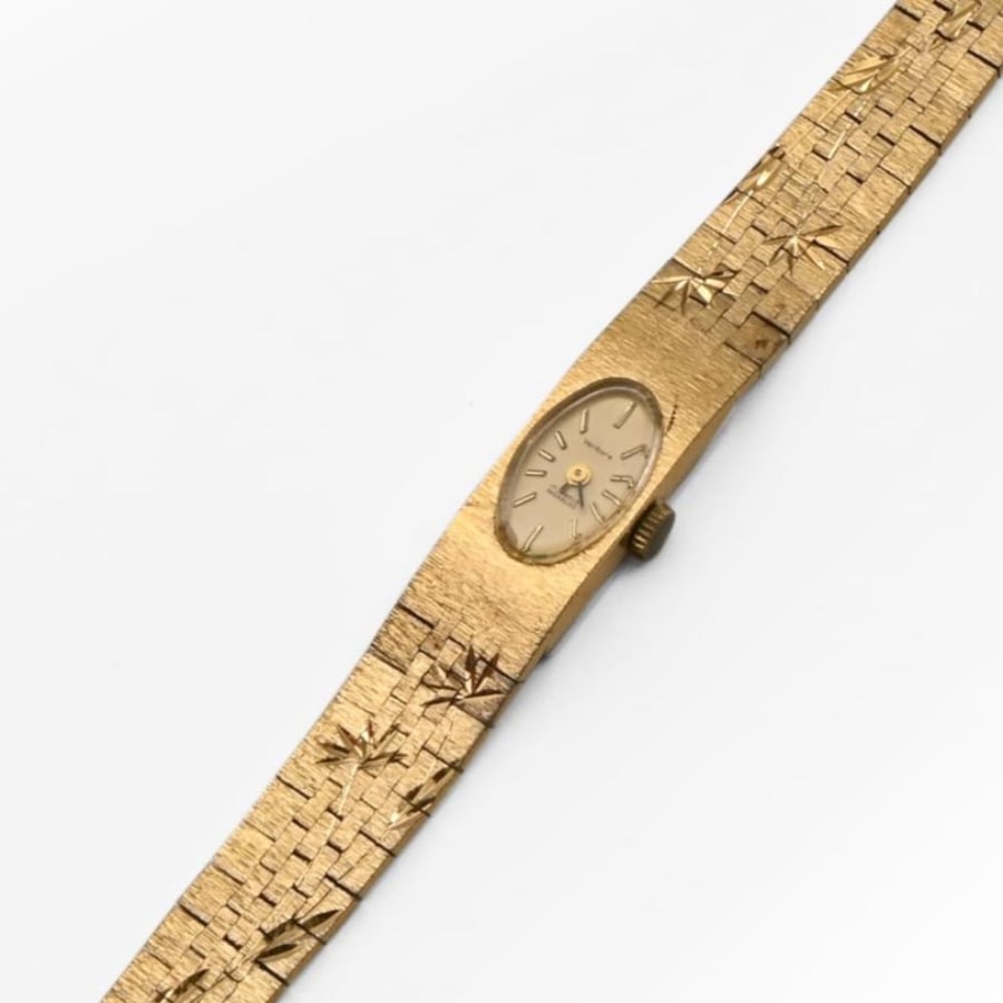 Oval Floral Mini Vintage Watch