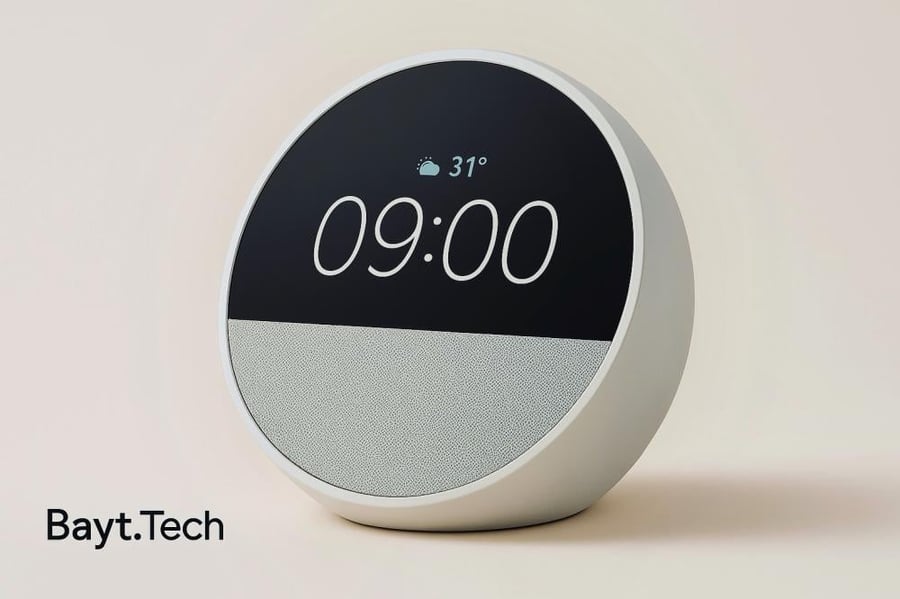 جهاز اليكسا (تحكم صوتي) Echo Spot بلونين اسود و ابيض