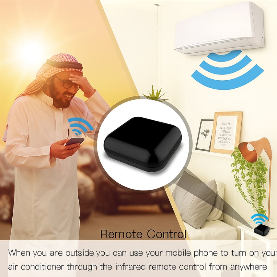 وحدة تحكم ذكية بديل الريموت wifi ، تصميم مكعبي انيق وصغير الحجم