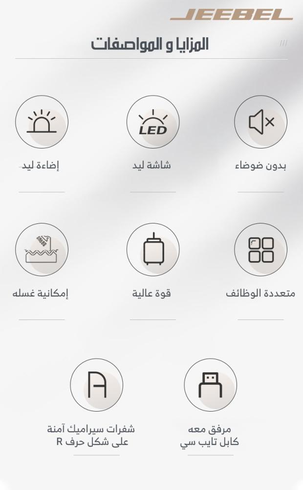ماكينة حلاقة الجسم من جيبل - مقاومة للماء، آمنة للمناطق الحساسة، شحن USB وتصميم محمول