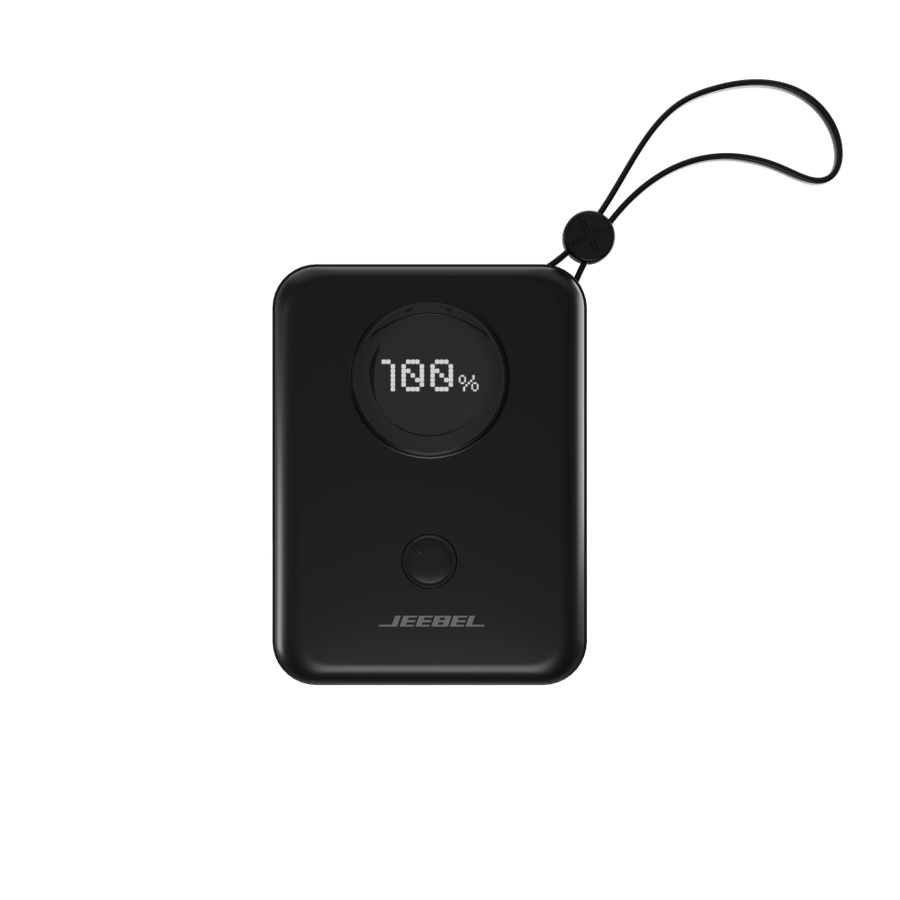 Jeebel باور بانك 10000mAh بشاشة رقمية – PD سريع 22.5W مع كابلات Lightning وType-C مدمجة – 4 ألوان