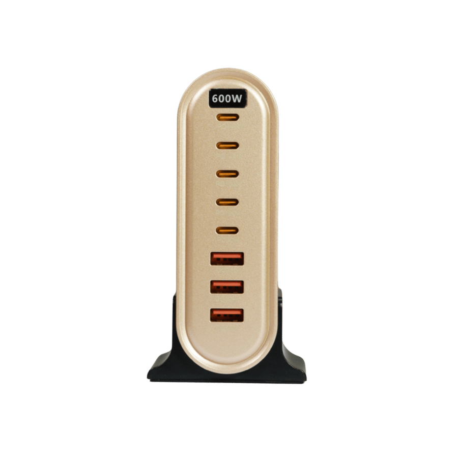 JEEBEL VoltOn GaN 600W – محطة شحن مكتبية بـ 8 منافذ PD وQC