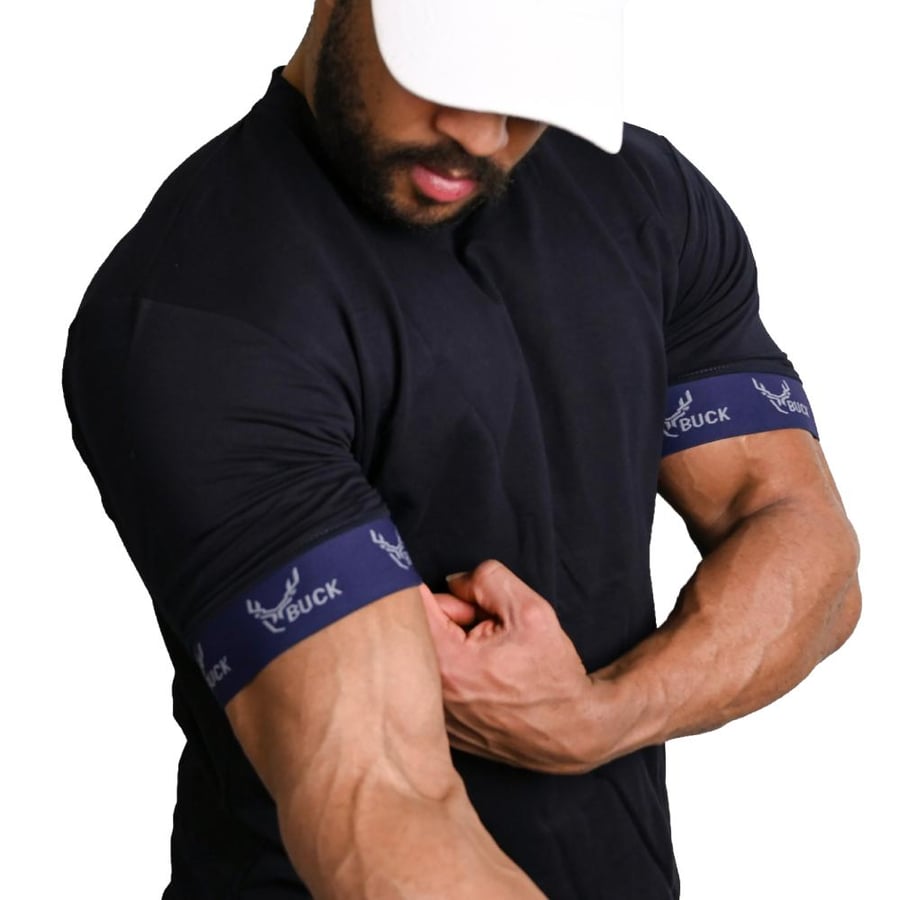 T-Shirt with Elastic Sleeves