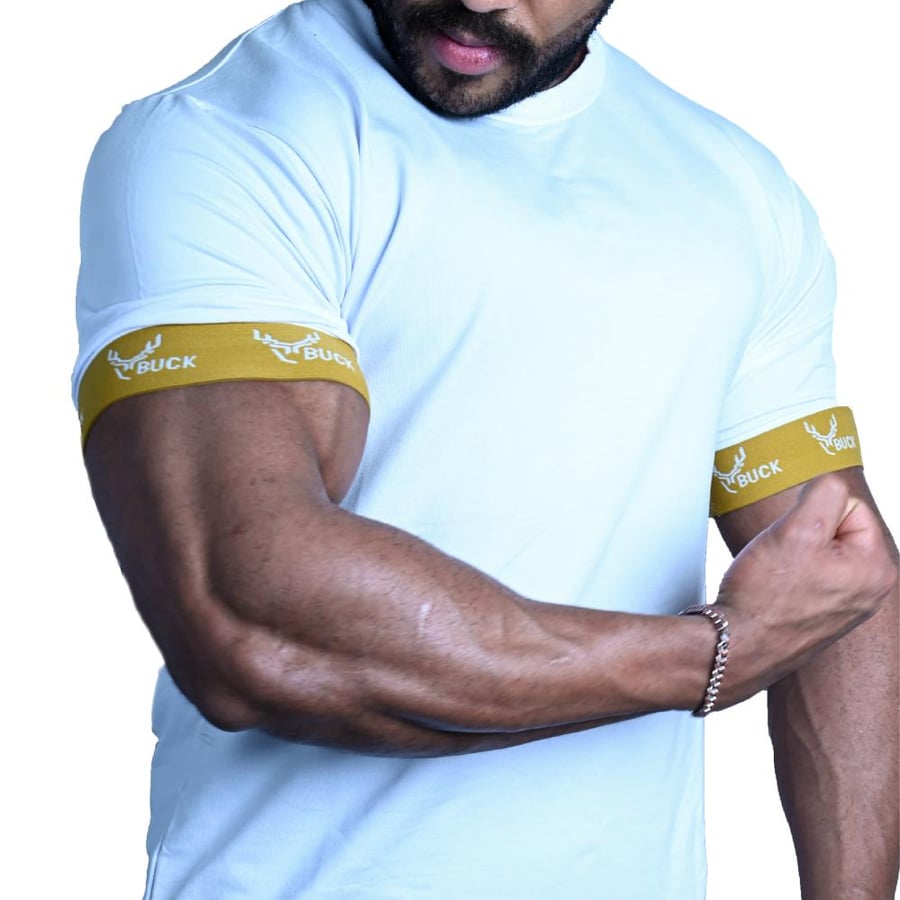 T-Shirt with Elastic Sleeves