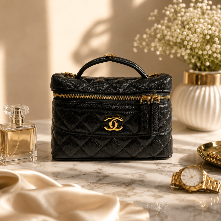 شنطة شانيل فانيتي اسود - Chanel