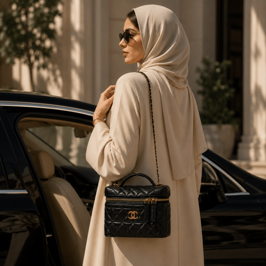 شنطة شانيل فانيتي اسود - Chanel