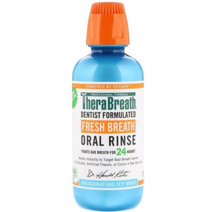 غسول الفم ثيرابريث فريش بريث بالنعناع الجليدي 473 مل THERABREATH DENTIST FORMULATED FRESH BREATH INVIGORATING ICY MINT