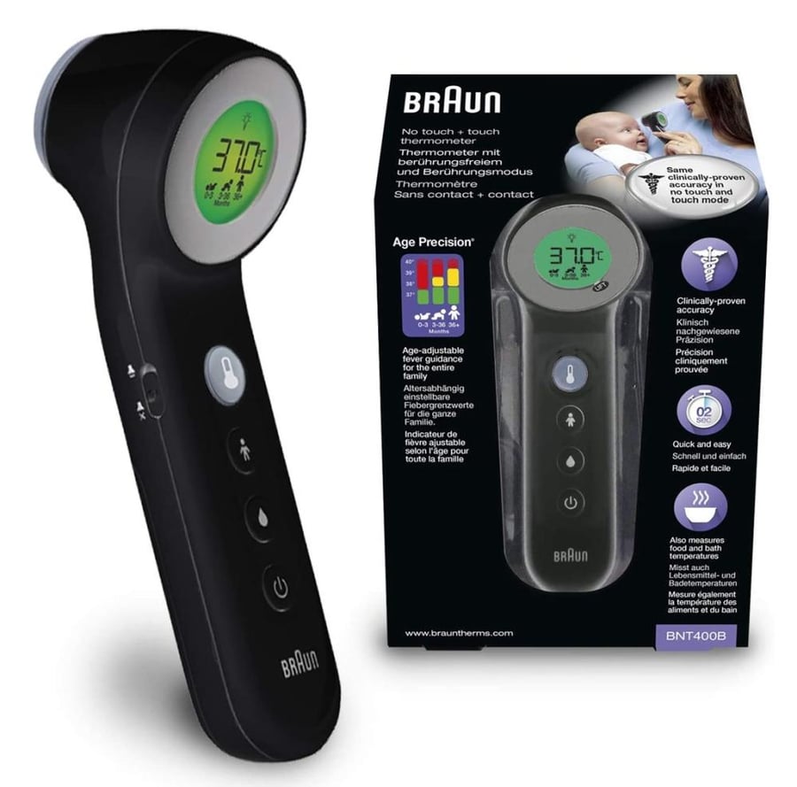 براون ترموسكان جهاز قياس الحرارة عن بعد BRAUN THERMOMETER MIT BNT400B