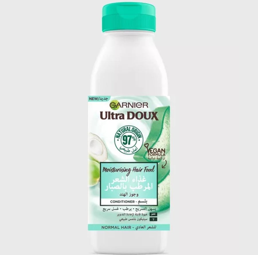 غارنيه الترا دوكس بلسم غذاء الشعر المرطب بالصبار وجوز الهند 350مل GARNIER ULTRA DOUX MOISTURISING HAIR FOOD CONDITIONER