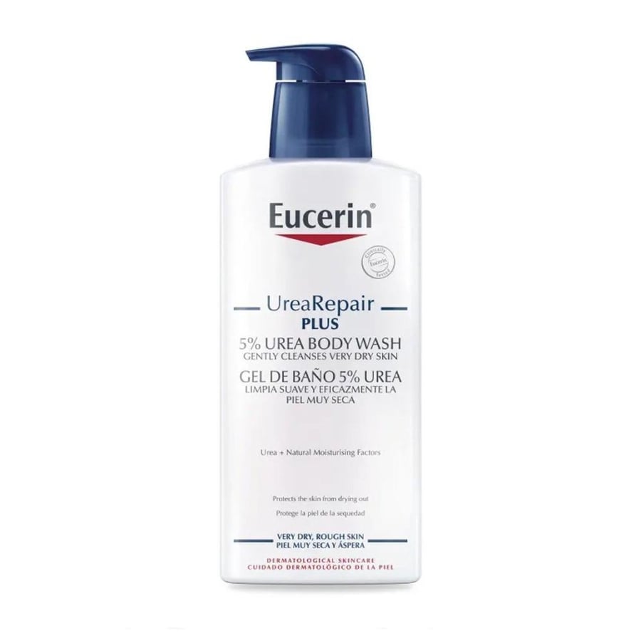 يوسيرين يوريا ريباير سائل منظف للبشرة الجافة جدا والخشنة Eucerin urea rebair plus 5 urea body wash مــ 400 ـــل