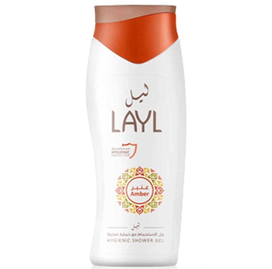 ليل جل استحمام مع حماية صحية برائحة العنبر 250 مل LAYL AMBER HYGIENIC SHOWER GEL