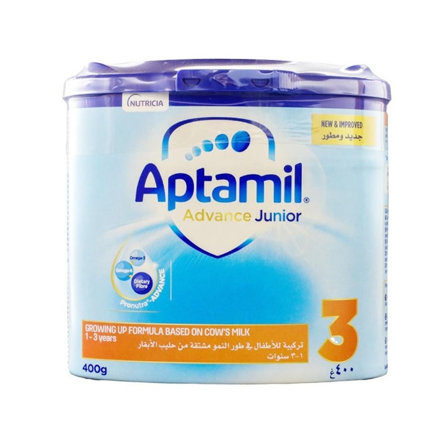 حليب اطفال ابتاميل جونيور رقم 3   400 جرام nutricia APTAMIL JUNIOR WITH PRONUTRA INFANT FORMULA