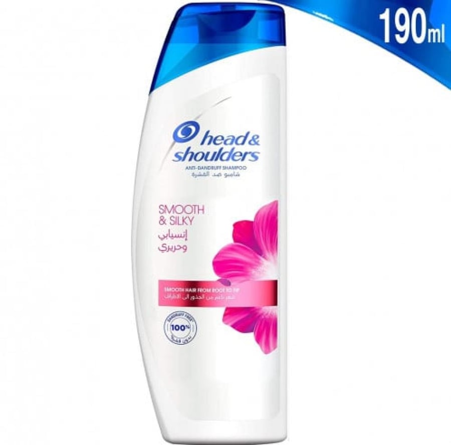 شامبو هيد آن شولدرز شعر انسيابي وحريري 190 مل head and shoulders anti dandruff shampoo smooth and silk