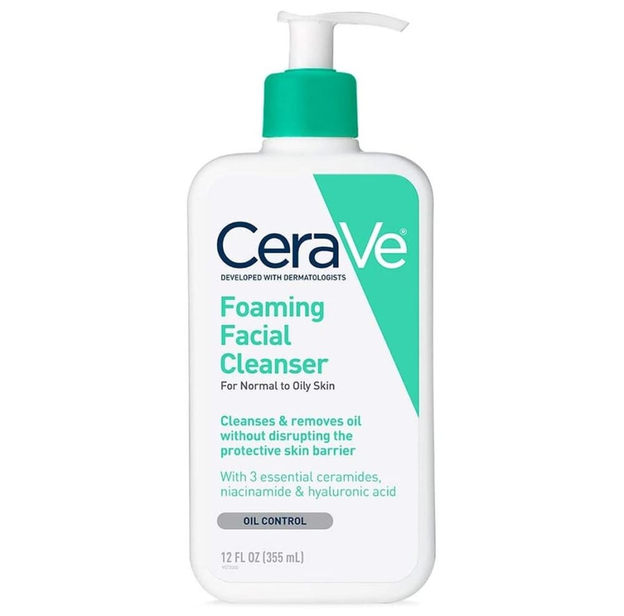 سيرافي منظف الوجه الرغوي للبشرة العادية إلى الدهنية 355 مل CERAVE FOAMING FACIAL CLEANSER FOR NORMAL TO OILY SKIN