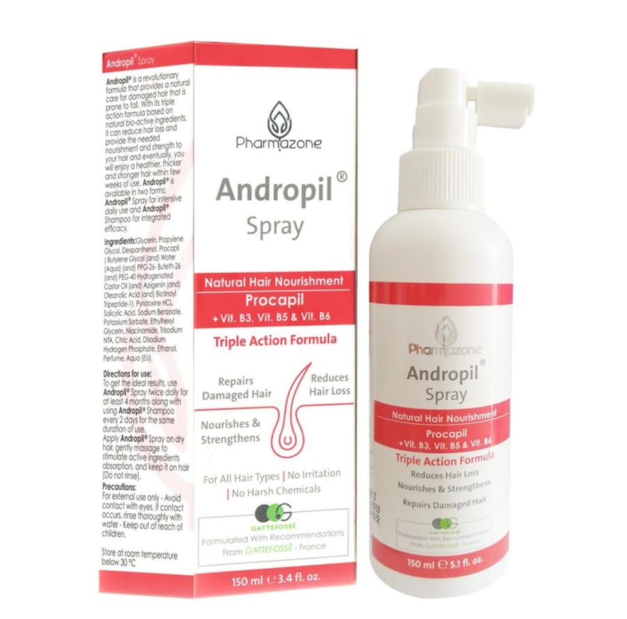 فارمازون اندروبيل بخاخ تركيبة طبيعية لتغذية الشعر بروكابيل ضد التساقط 200مل pharmazone spray natural hair nourishment procapil