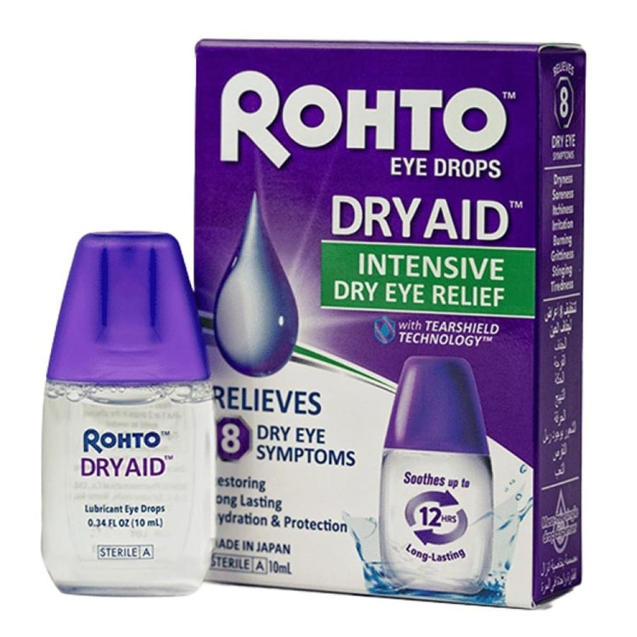 مجموعة قطرات روتو  Rohto  اليابانية لترطيب وإراحة العين  3 خيارات  دراي إيد  أكوا  كوول