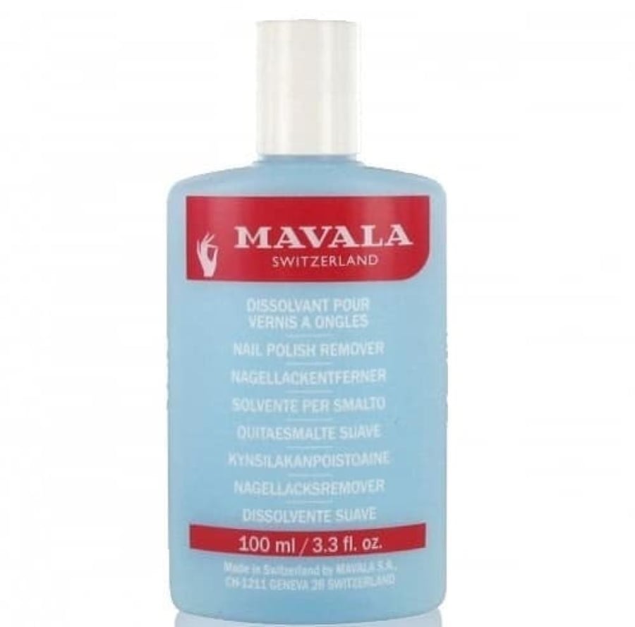 مافالا مزيل طلاء الاظافر مزيل مناكير مذيب خفيف مع الاسيتون 100 مل MAVALA SWITZERLAND DISSOLVANT POUR VERNIS A ONGLES With acetone