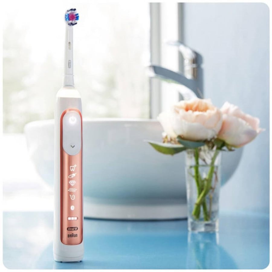 جهاز اورال بي فرشاة أسنان قابل للشحن من أورال بي جينيوس 9000 روزجولد BRAUN ORAL B GENIUS 9000 ROSEGOLD