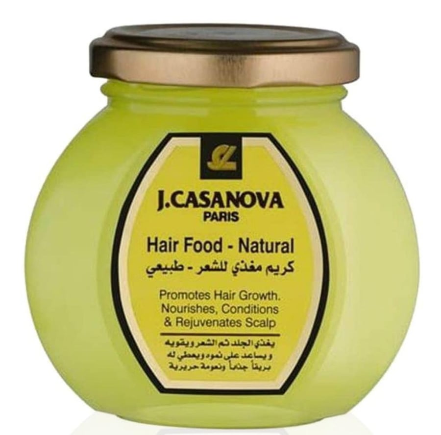 هاير فود ناتشورال جي كازانوفا اي كريم مغذي للشعر 150 جرام HAIR FOOD NATURAL J CASANOVA