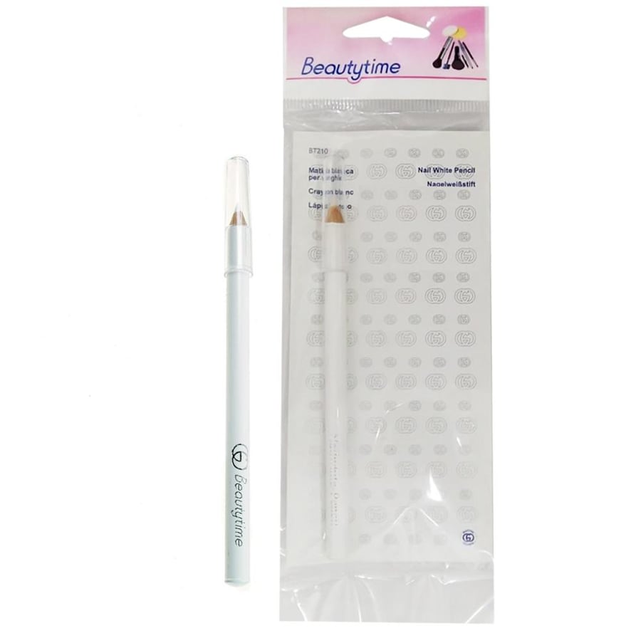 قلم بيوتي تايم ابيض للتجميل والعناية بالاظافر BEAUTY TIME NAIL WHITE PENCIL NAGELWEIBSTIFT