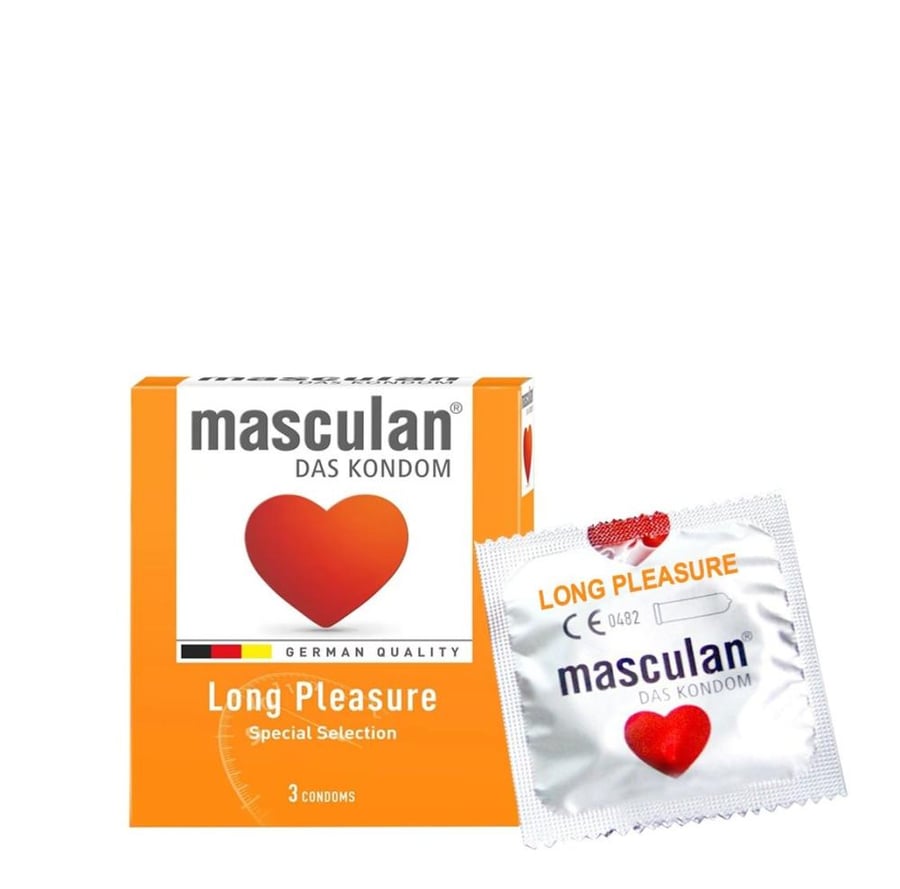 ماسكولان متعة أطول condoms masculan long pleasure ذكرية حميمية 3 كيس
